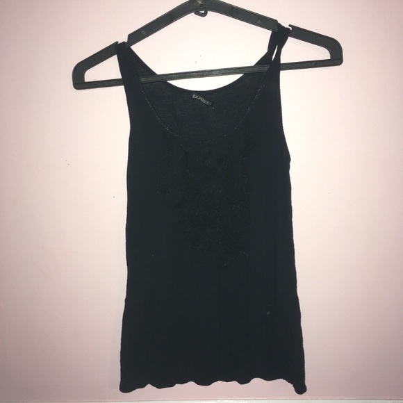 Express black ruffled top - Picture 1 of 4